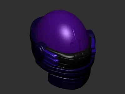 helmet high poly sculpt 3d printable ver 7 3D model 3D model