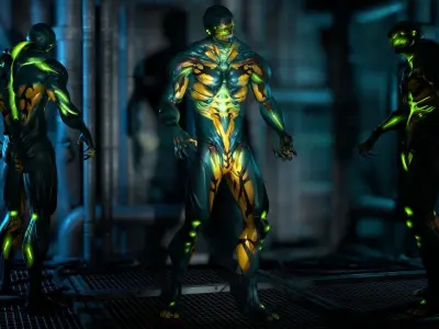 Heavy Bio Mutant Low-poly 3D model