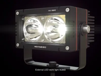 External LED work light SQM Collection 3D Model Pack