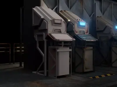 Abandoned military base command center 3D model