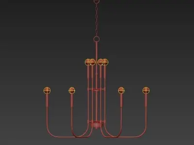 16 light chandelier 3D model