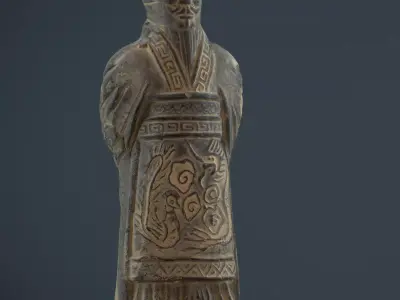 Terracota Soldier 2 Low-poly 3D model