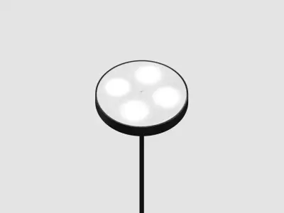 Floor lamp Ideal Lux COLONNA PT4 NERO 3D model