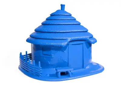 Medieval peasants house 3D print model