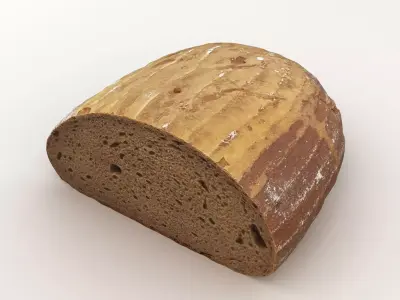 Sliced Bread Loaf 005 3D model
