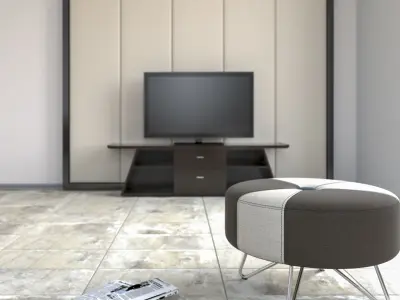 interior tile floor Low-poly 3D model