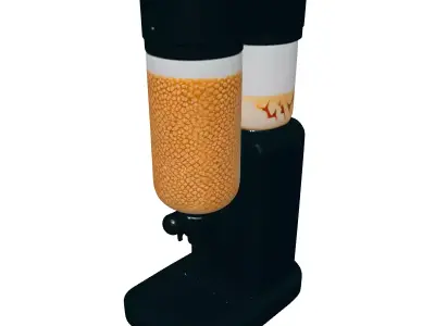 Modern Double Cereal Dispenser Low-poly 3D model