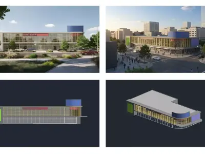 Office buildings 3D model purchase
