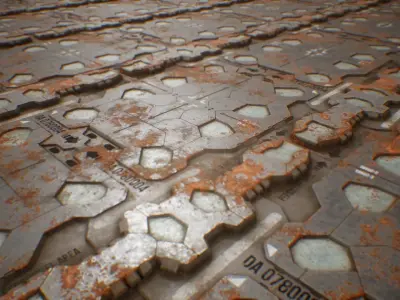 PBR Sci-Fi Industrial Texture 57 Low-poly 3D model
