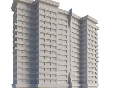 Modern Residential Building 08 3D model