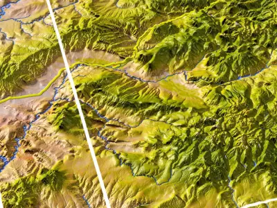 Colorado High resolution 3D relief maps 3D model