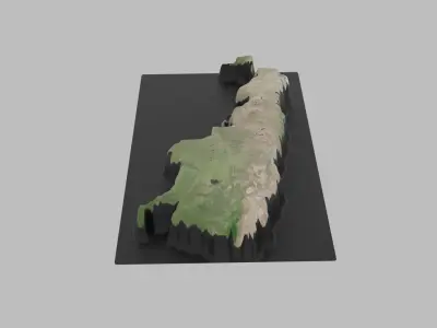Argentina Map Low-poly 3D model