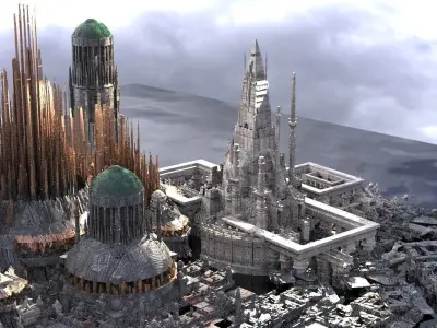 High palace of eternal Glory kitbash 3D model