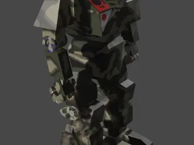 3D - Mecha Robot - FRK 209 Low-poly 3D model