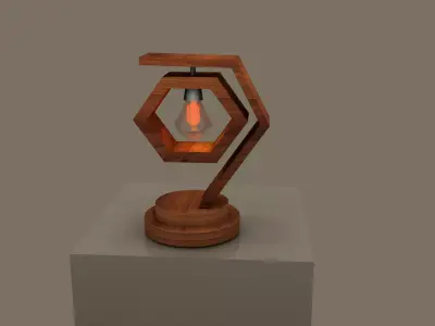 Side Table Lamp 3D model