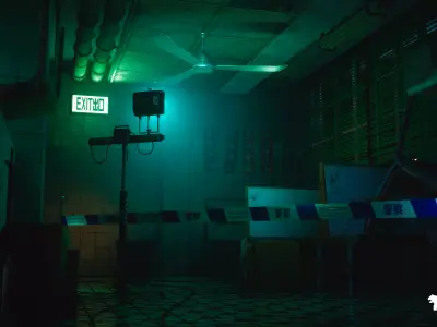 Restaurant Crime Scene Low-poly 3D model