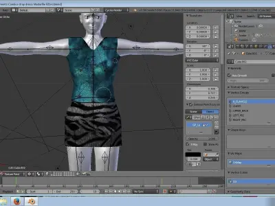 Carla Short Dress Low-poly 3D model