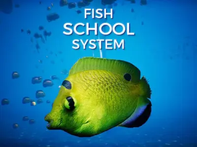 UE4 Fish School System Low-poly 3D model