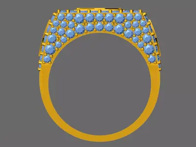 LV diamond ring 3D print model