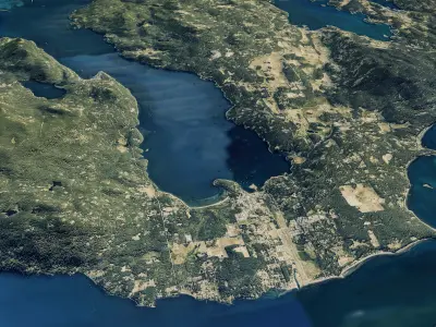 Orcas island 3d model terrain 3D model