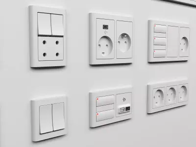 LK FUGA SOFTLINE Sockets and Switches 3D model