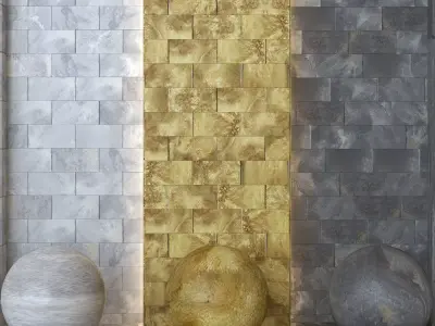 Porcelanosa Fiji Glossy Ceramic Wall Tiles - Vol 2 -Set of 4 Texture