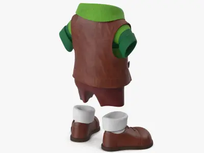  Cartoon Costume Brown with a Short Sleeve Sweater 