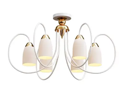 ambrella gold ceiling light fixture 3D model