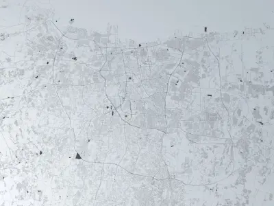 Jakarta Road Network and Streets 3D model