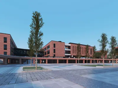 School Building 13 Low-poly 3D model