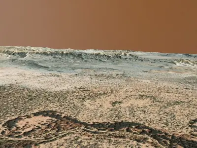 Desert Surface Terrain Landscape Environment PBR 16 Low-poly 3D model