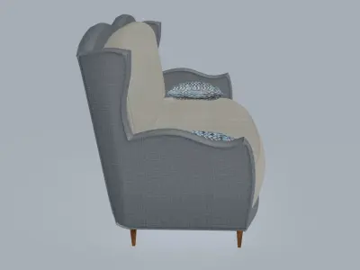 L-type sofa 3D model