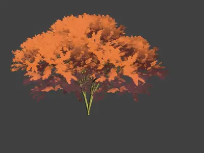 3d anime tree 3D model
