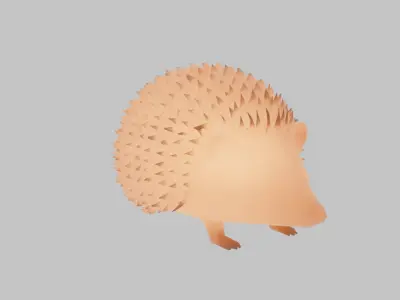 Indirect lighting for hedgehog 3D model