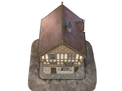 Medieval House 3D model 4