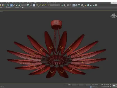 Max Ingrand Dahlia Chandelier Low-poly 3D model