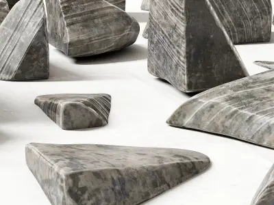 Stone splinters  decor 3D model