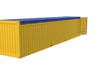40ft Shipping Container Open Top 3D model