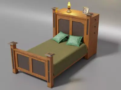 Old Style Bed 3D model