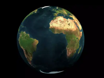 Earth globe in space 3D model