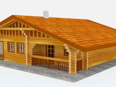 Log Cabin 3D model
