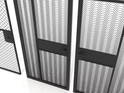 Chain Link Wire Fence 3D model