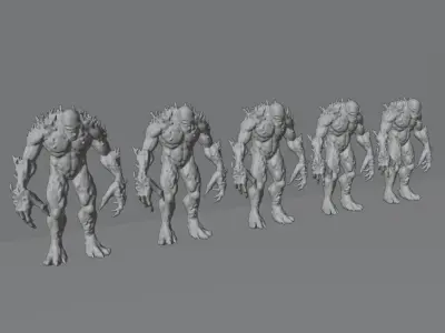 Swamp Monster 3D Model Pack 3D model