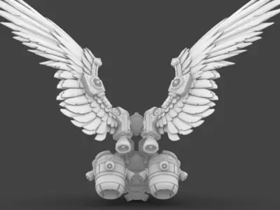 Space Knights V7 Imperial Eagle Winged Jetpack 3D print model
