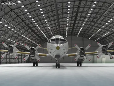  German Navy P3 Orion ASW Aircraft Rigged for Cinema 4D 