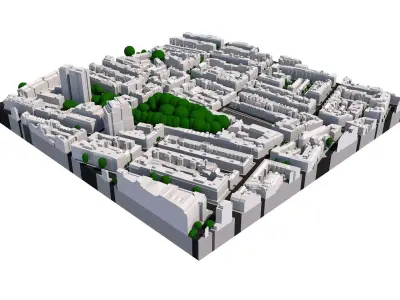 London city tile Level 2 block TQ2881 North West 3D model