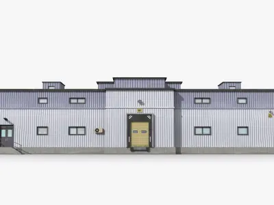 Factory x22 Low-poly 3D model