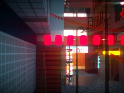 japanese neighborhood 3D model