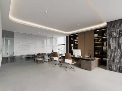 Corporate Office Pack - Meeting Area and Executive Workspace 3D model