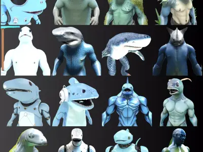 Aquatic Warriors and Sea Guardians Collection 3D print model